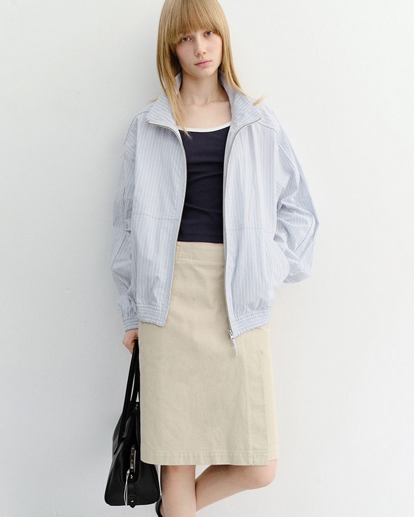 UNISEX SUMMER HARRINGTON JACKET SOFT BLUE STRIPE_UDJU6B122B1