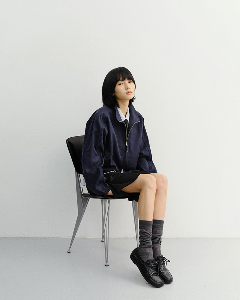 UNISEX SUMMER HARRINGTON JACKET NAVY_UDJU6B122N2