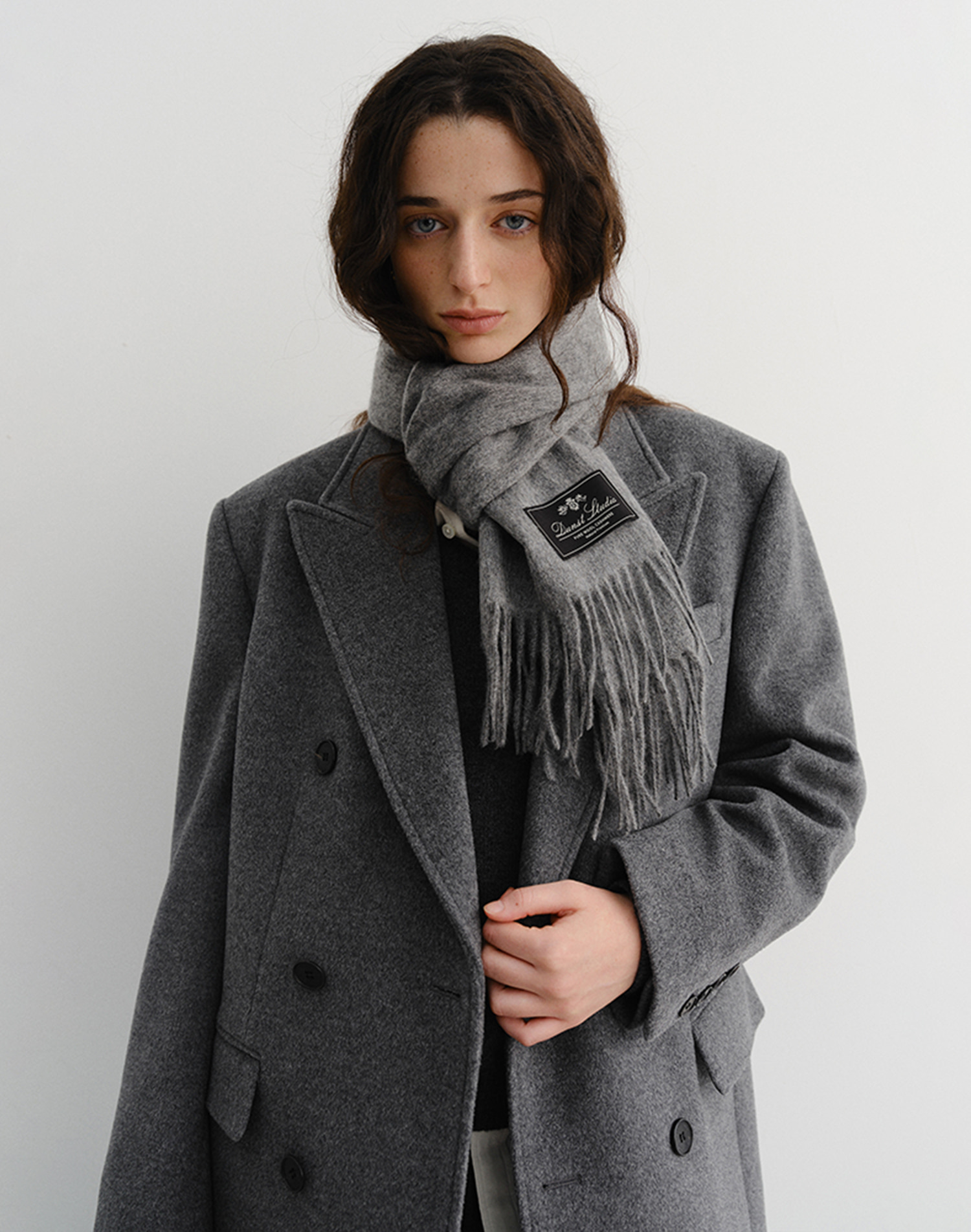 UNISEX CASHMERE MUFFLER MELANGE GREY_UDMU5F103G2