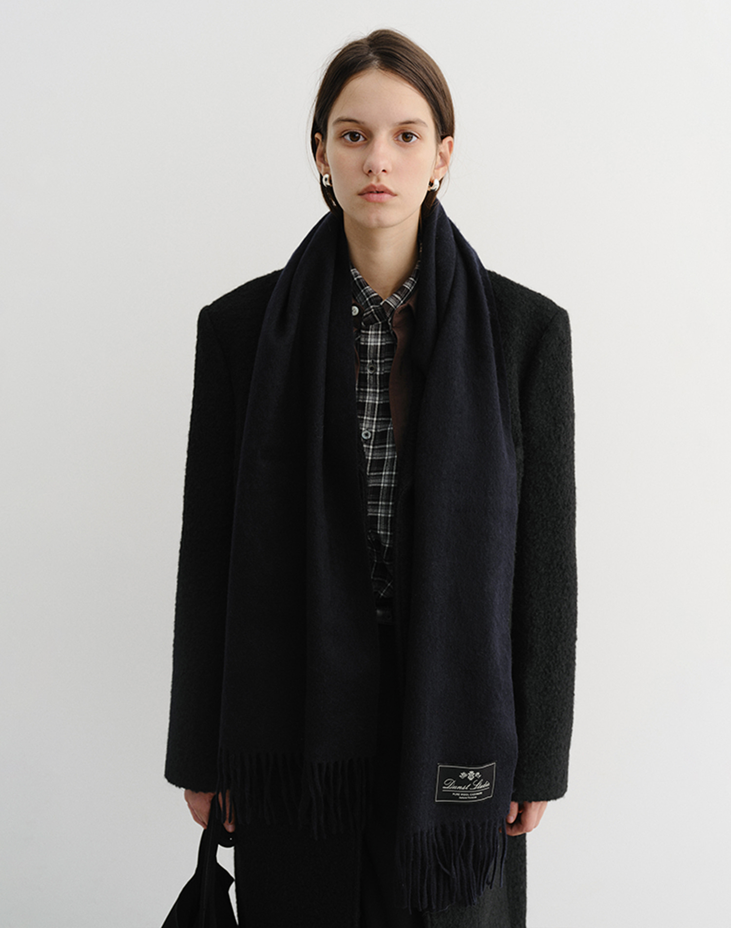 UNISEX CASHMERE MUFFLER DARK NAVY_UDMU5F103N3