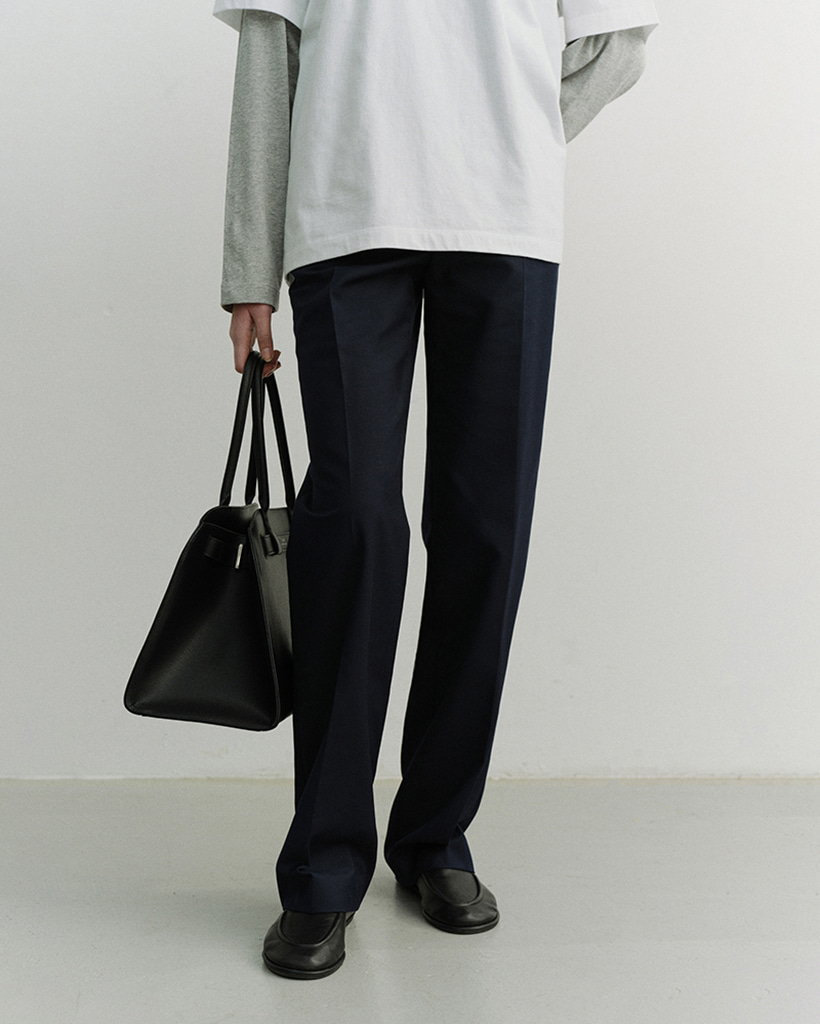 STRAIGHT SLACKS NAVY_UDPA6A202N2