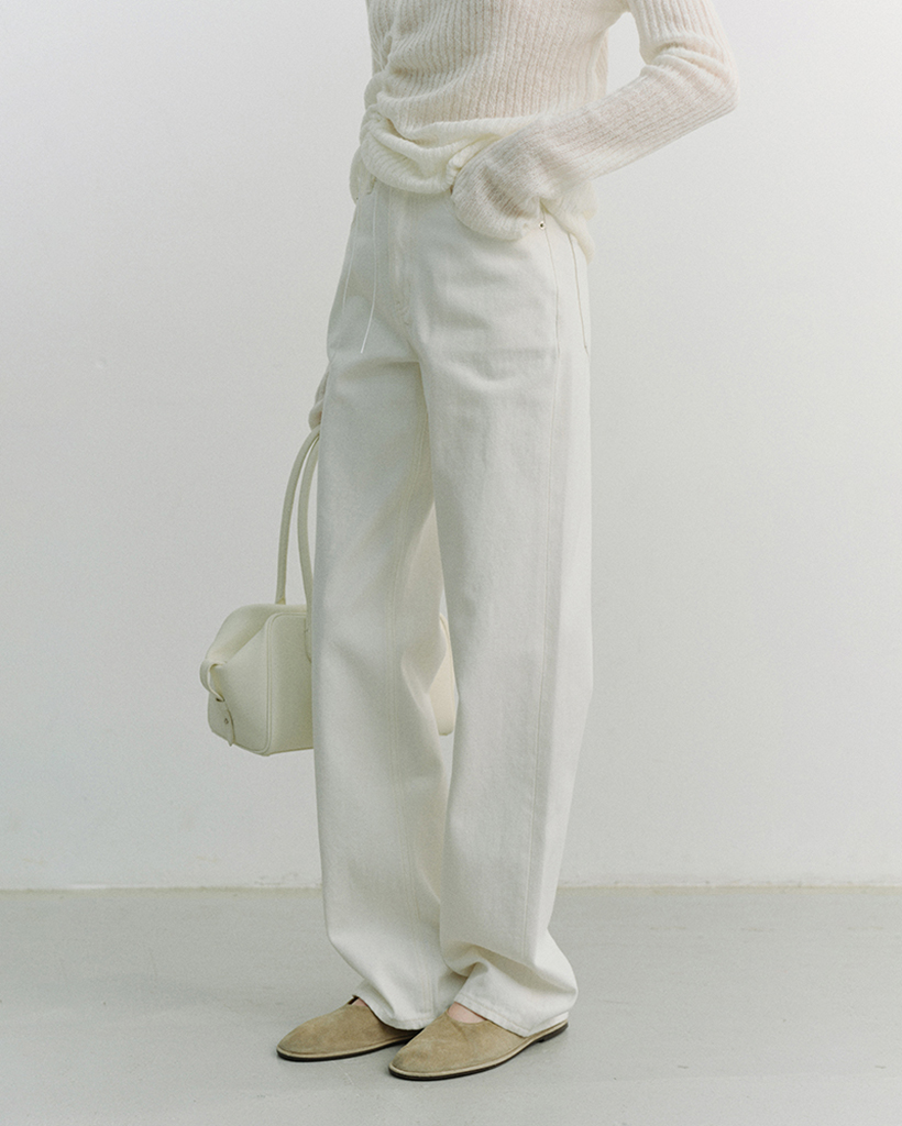 ESSENTIAL STRAIGHT FULL LENGTH JEANS OFF WHITE_UDPA6A207OW