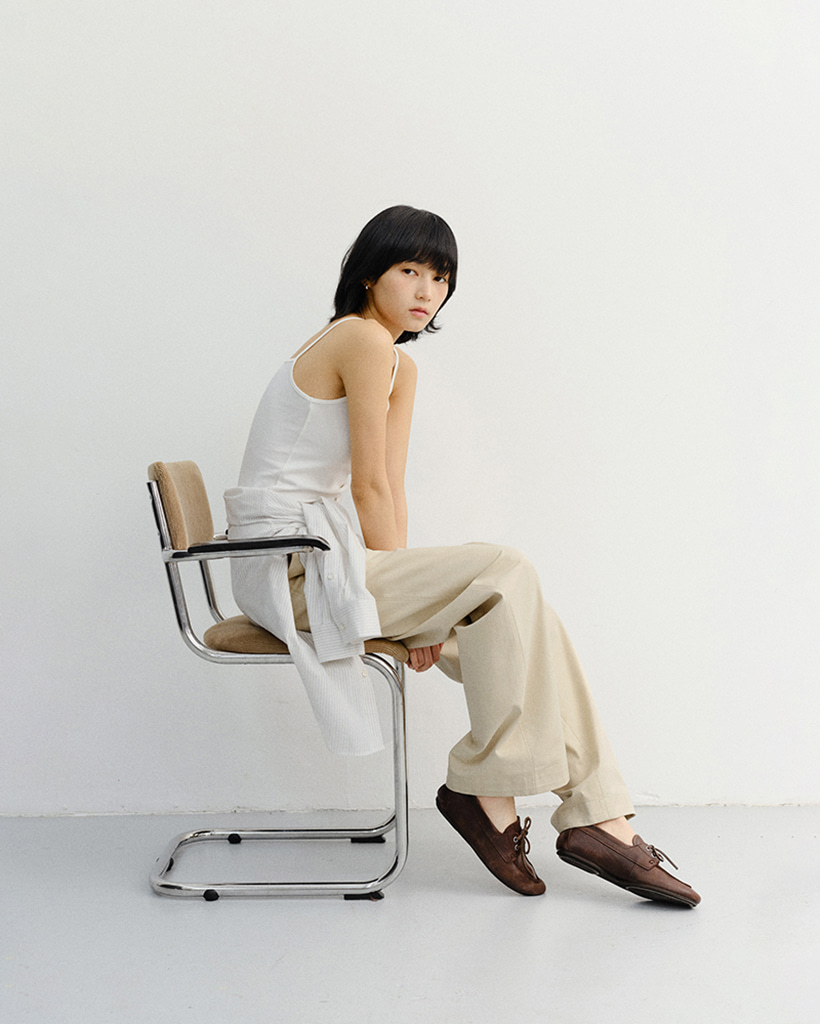 SUMMER DOUBLE PLEATED CHINO SLACKS BEIGE_UDPA6B229I2