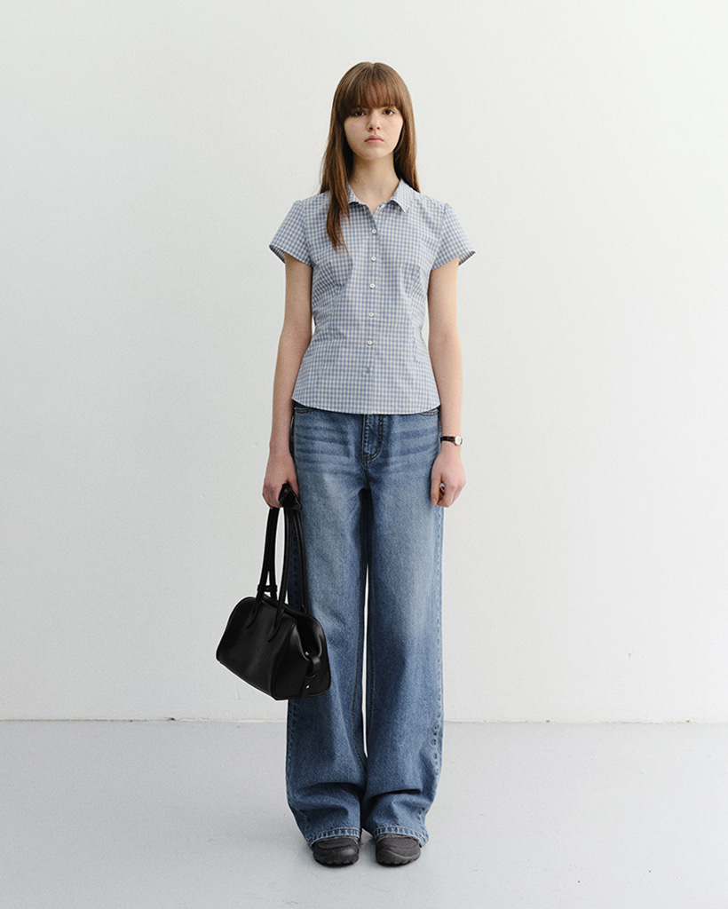 SUMMER RELAXED WIDE JEANS CLASSIC BLUE_UDPA6B232B2