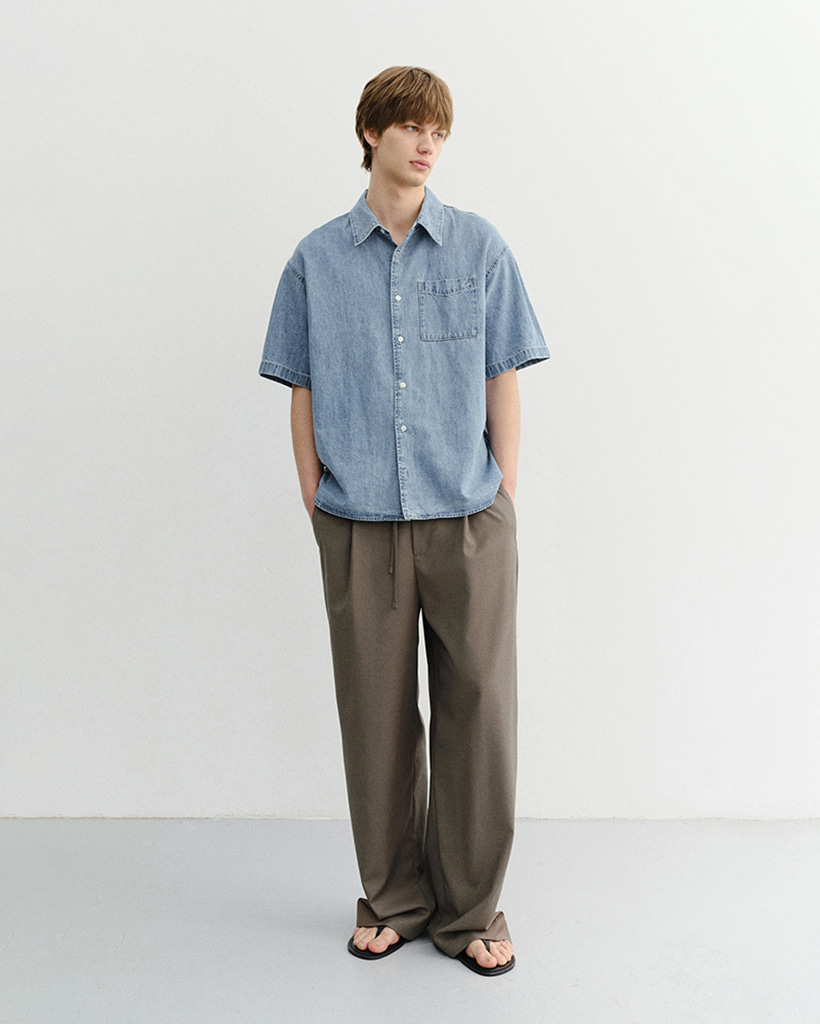 LOUNGE WOOL SLACKS KHAKI_M_UDPA6B321K2