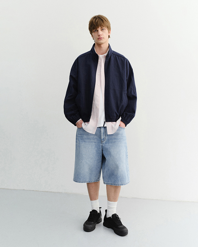 CLASSIC BAGGY DENIM SHORTS LIGHT BLUE_M_UDPA6B325B1