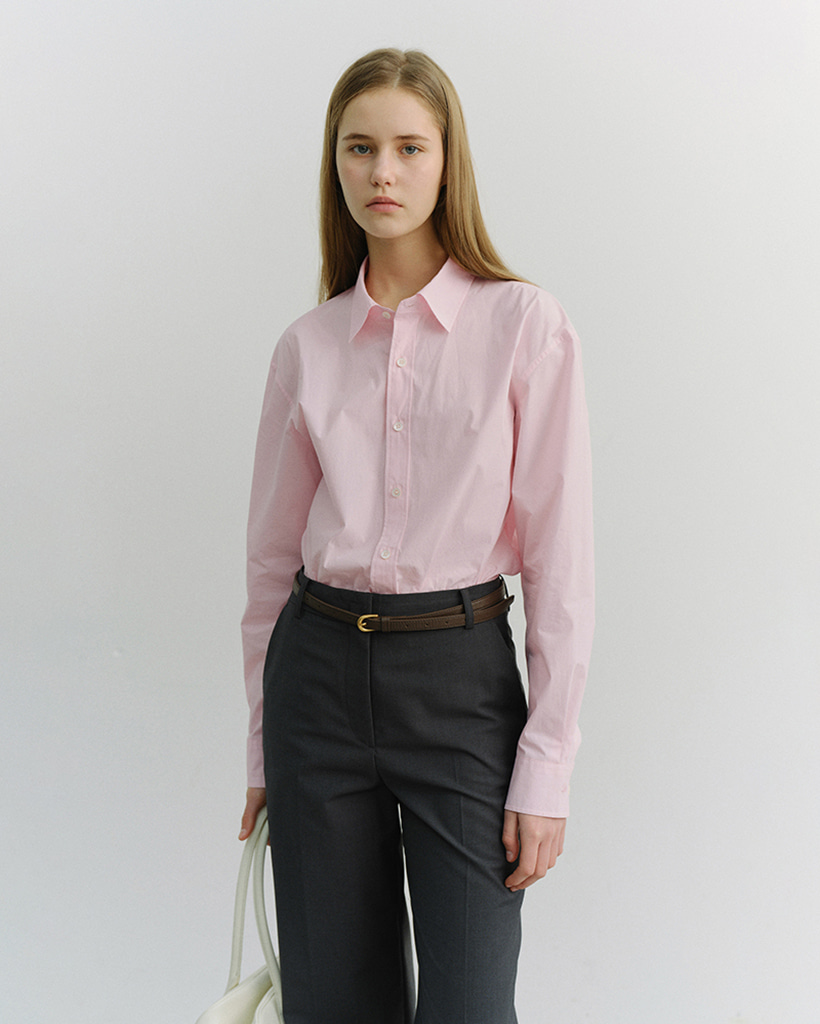 UNISEX SOFT POPLIN SHIRT SOFT PINK_UDSH6A103P1
