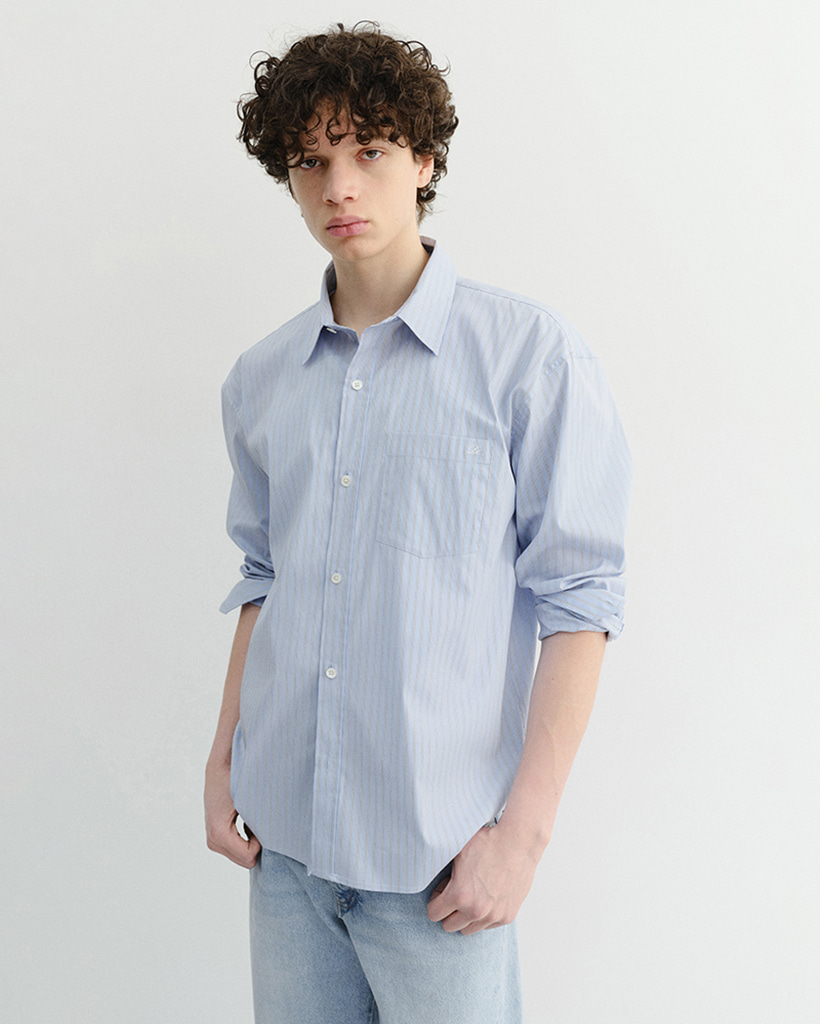 UNISEX CROPPED STRIPED SHIRT BLUE STRIPE_M_UDSH6A116B2