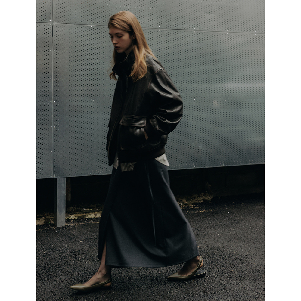 MAXI WRAP SKIRT CHARCOAL GREY_UDSK5C207CG