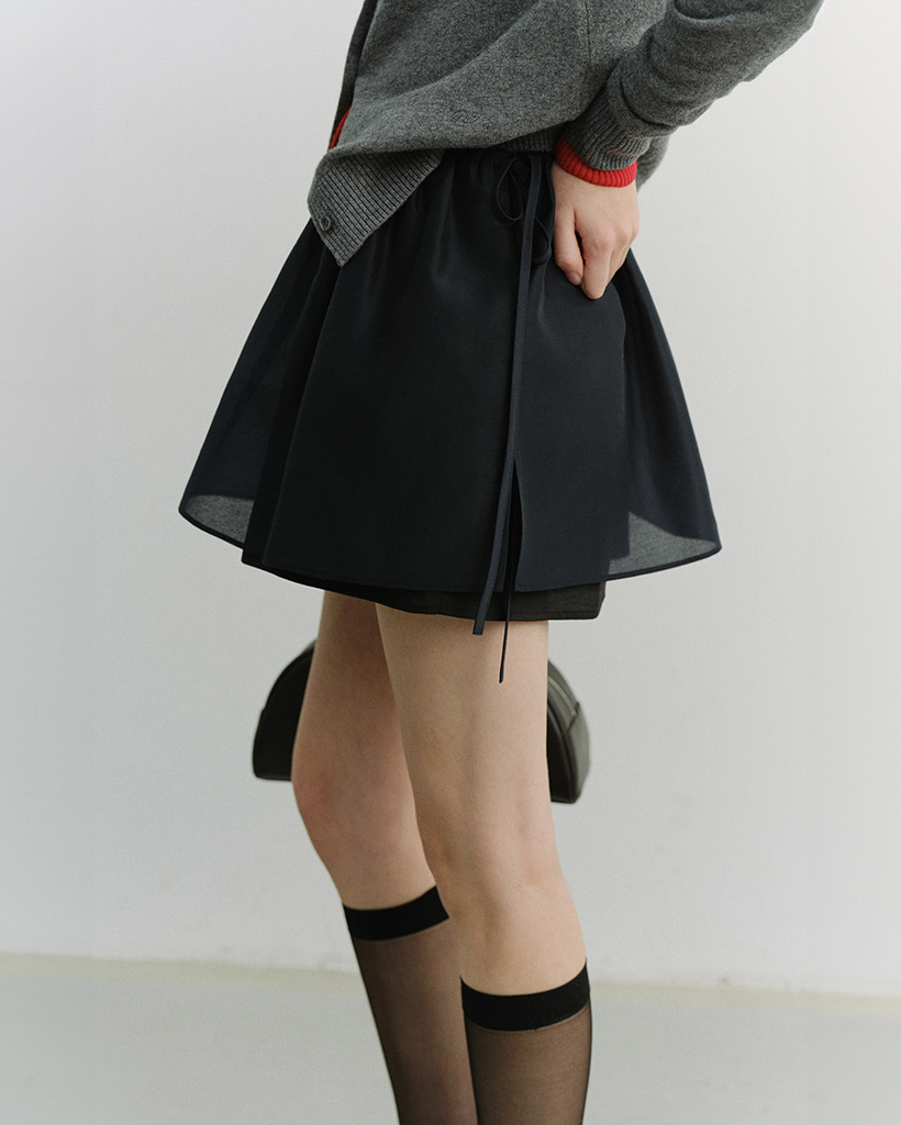LAYERED VOLUME SKIRT NAVY_UDSK6A210N2