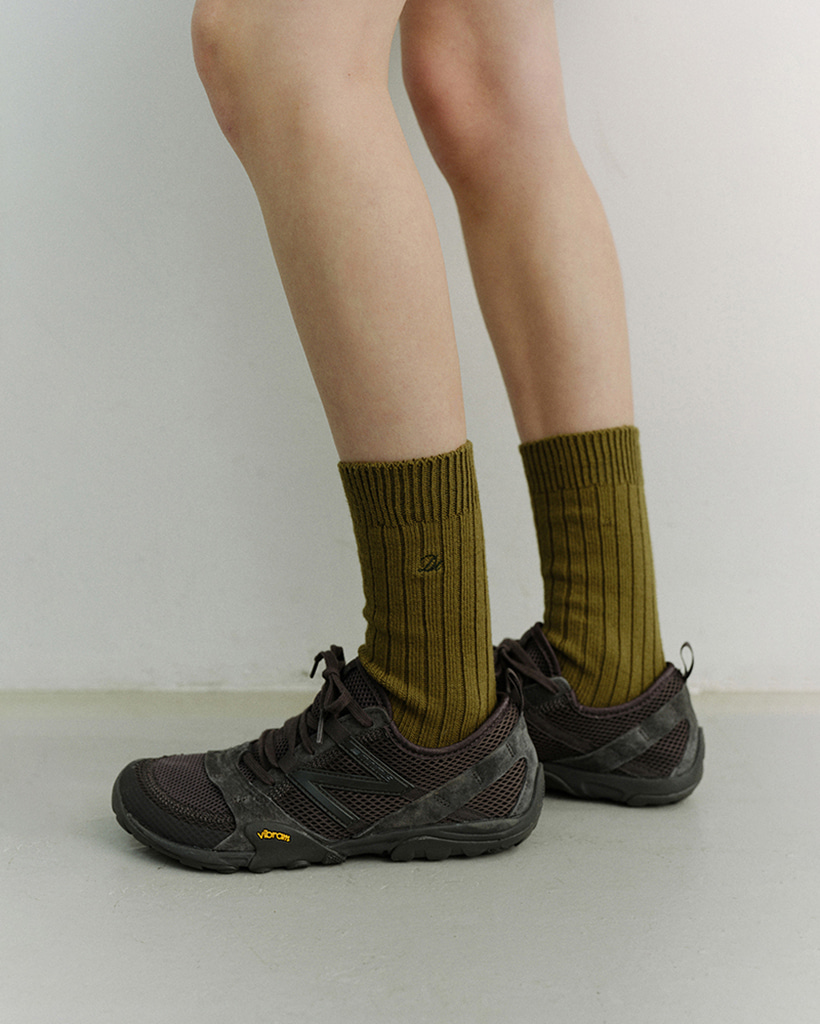 CLASSIC LOGO SOCKS KHAKI_UDSS6E102E2