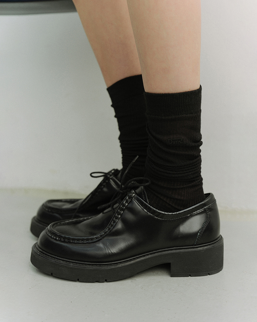 SHEER KNEE SOCKS BLACK_UDSS6E201BK