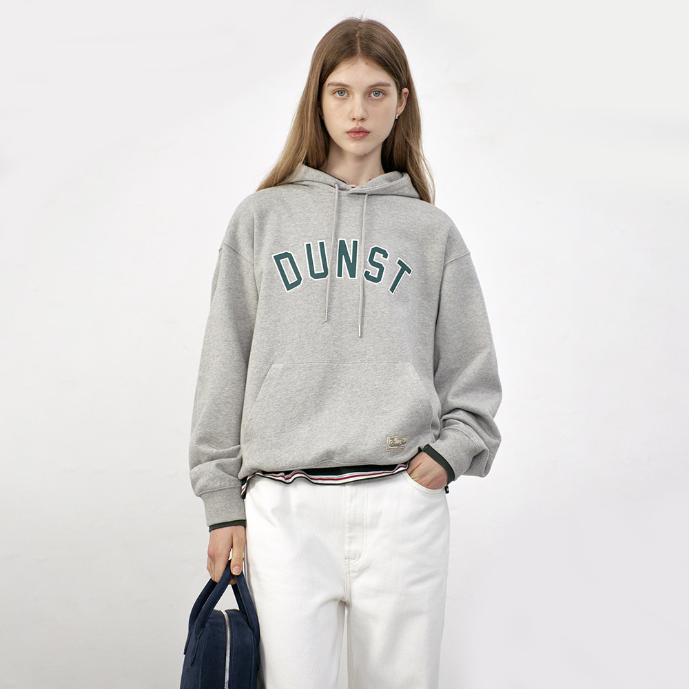 UNISEX PATCHED ARCH LOGO HOODIE MELANGE GREY_UDTS5C105G2