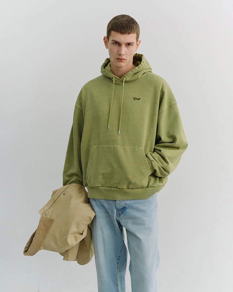 UNISEX GARMENT DYED HOODIE OLIVE GREEN_M_UDTS6A113E1