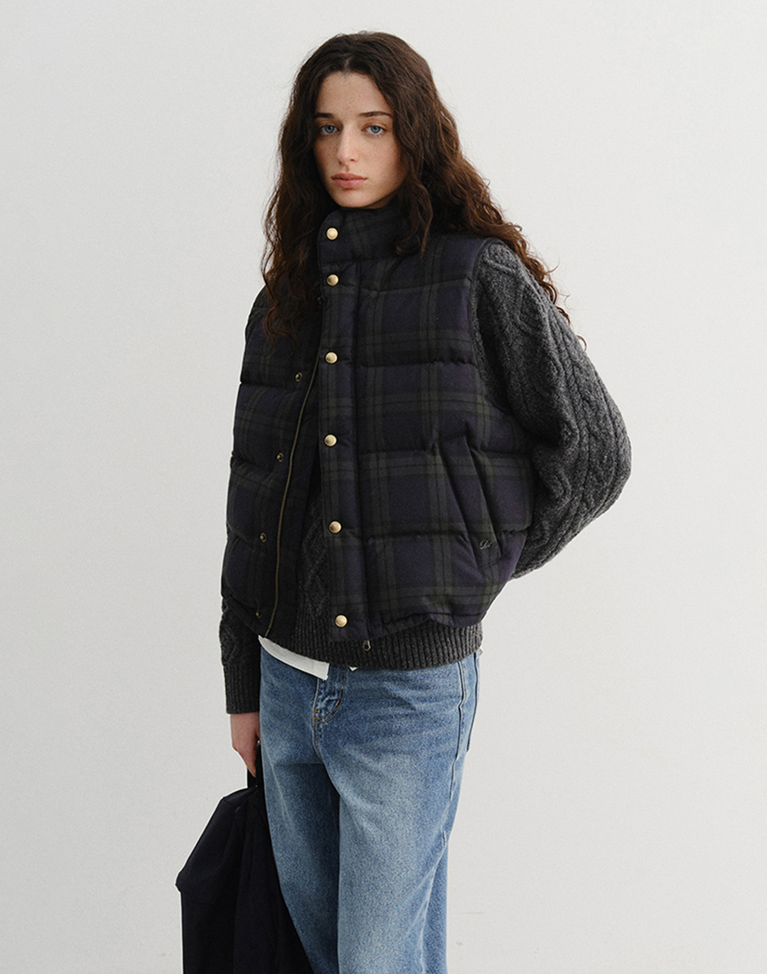 UNISEX GOOSE DOWN VEST CHECK_UDVE5D134MU