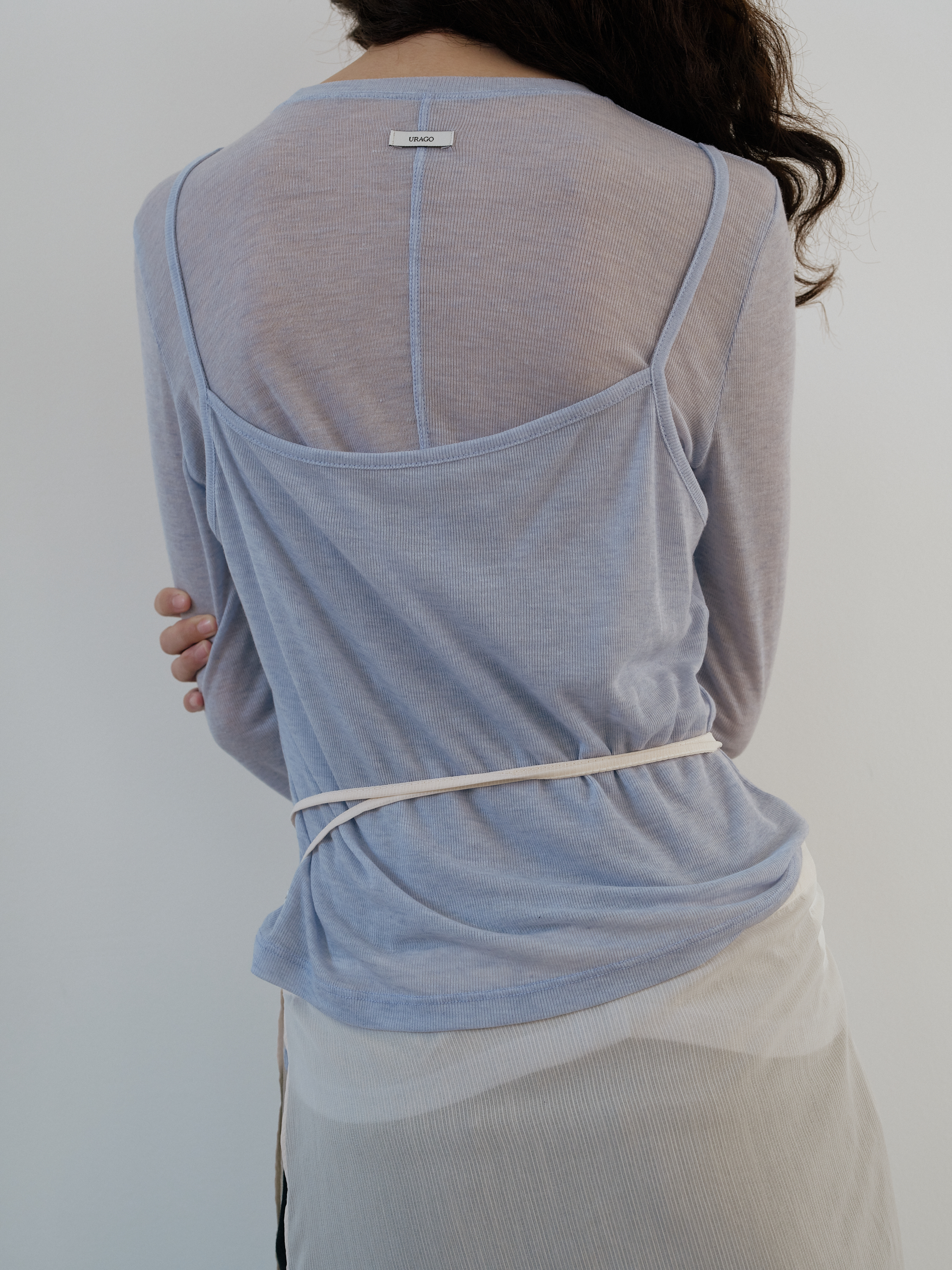 Tencel layered t-shirt set_3color