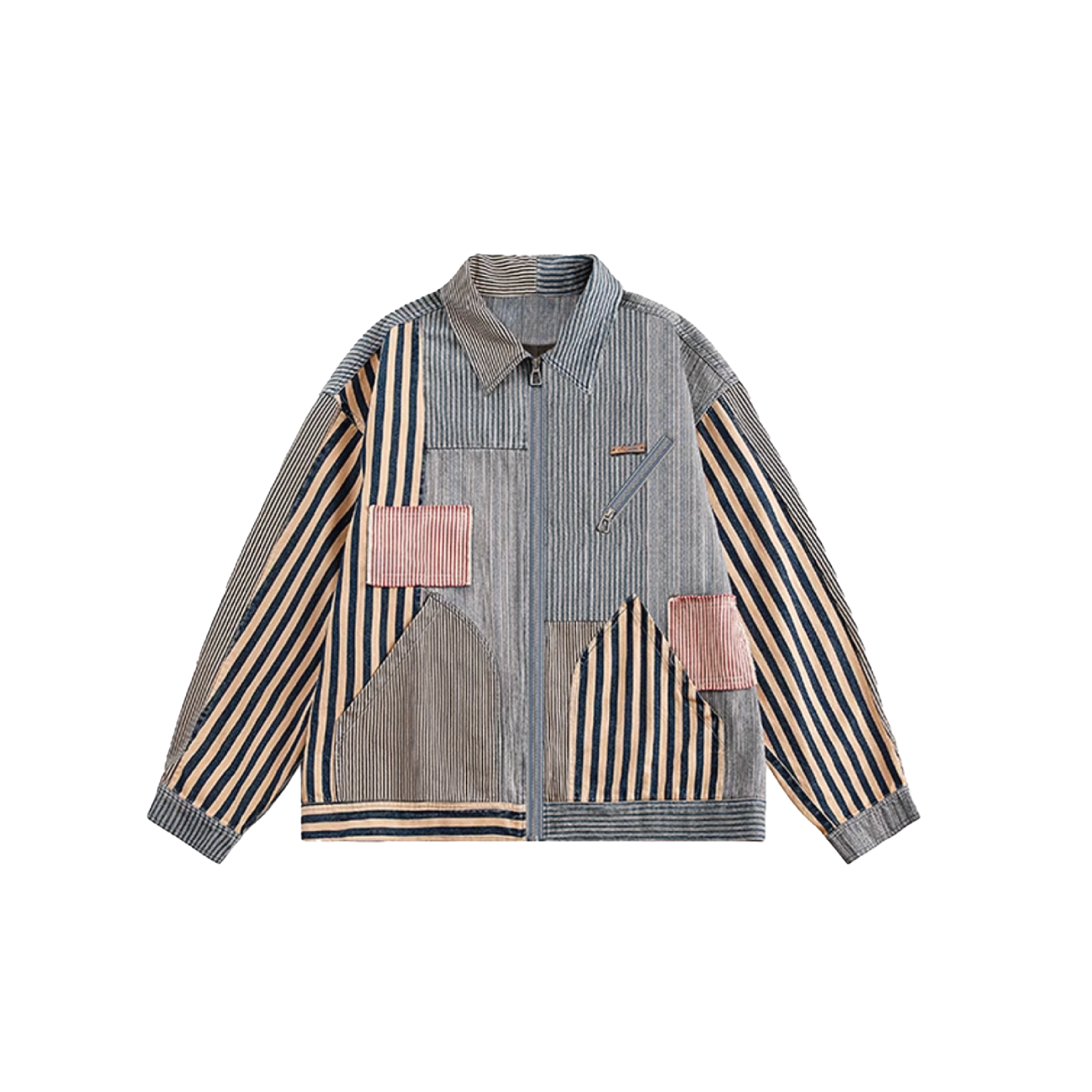 カラーブロックパッチワークジャケット | ファッション通販