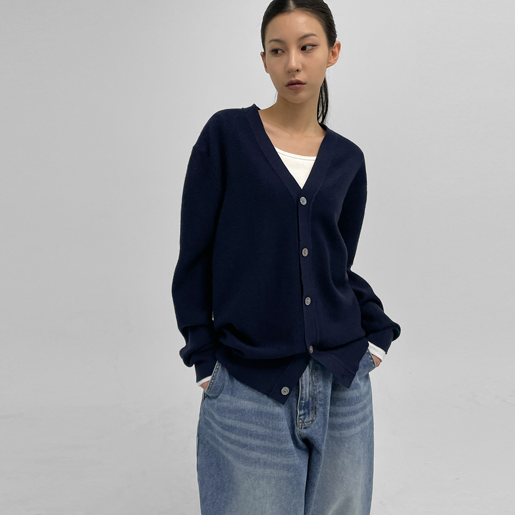 UNISEX) チェピカVネックニットカーディガン | ファッション通販サイト