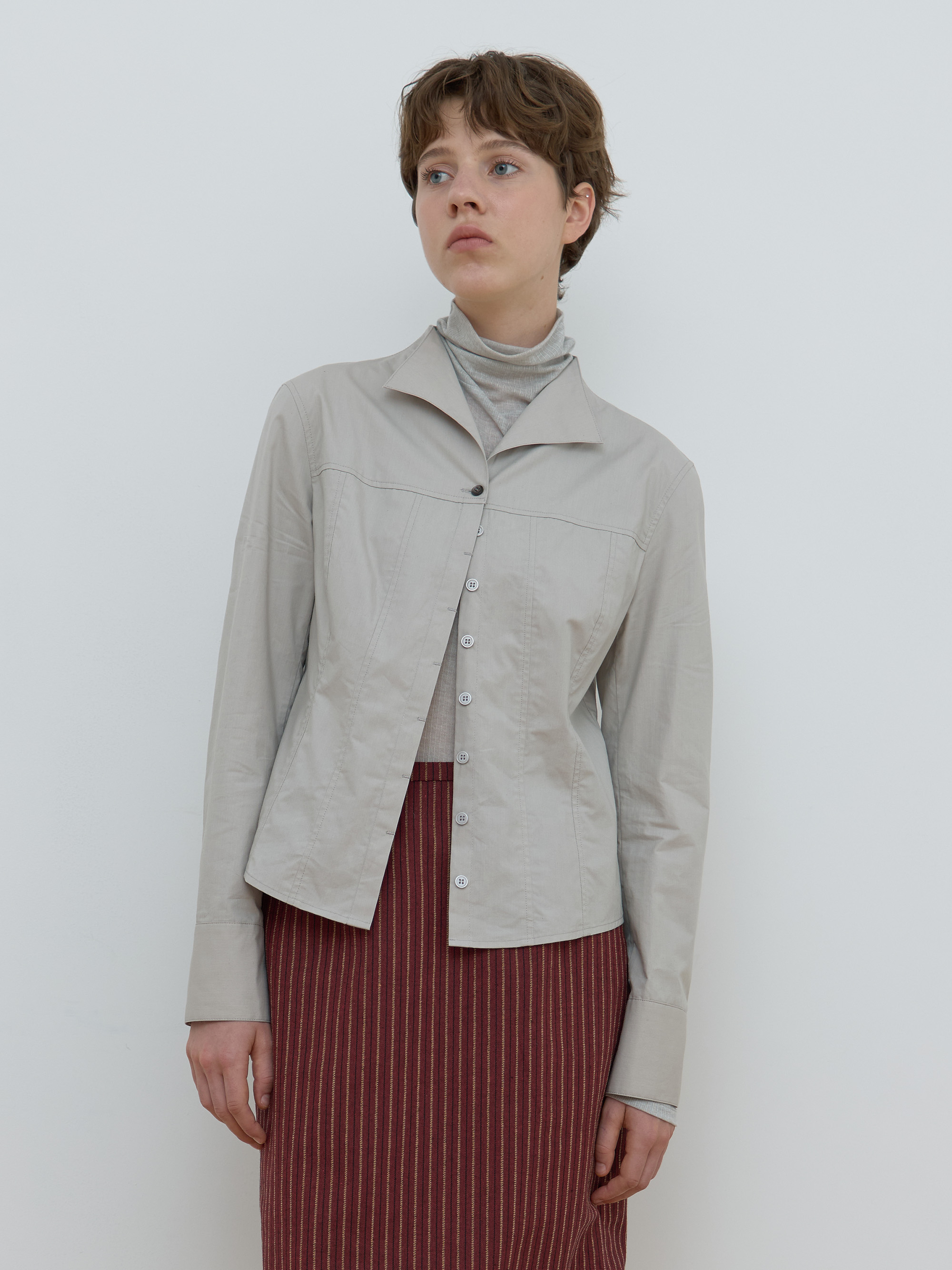 UNREAL COLLAR SHIRT_GREY