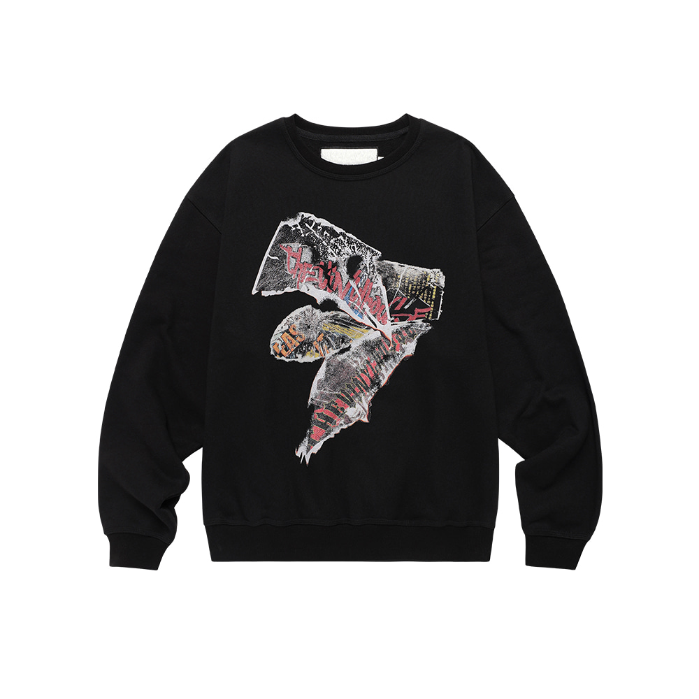 nugu アウター BURNING PAPER SWEATSHIRT BLACK | ファッション通販サイト NUGU