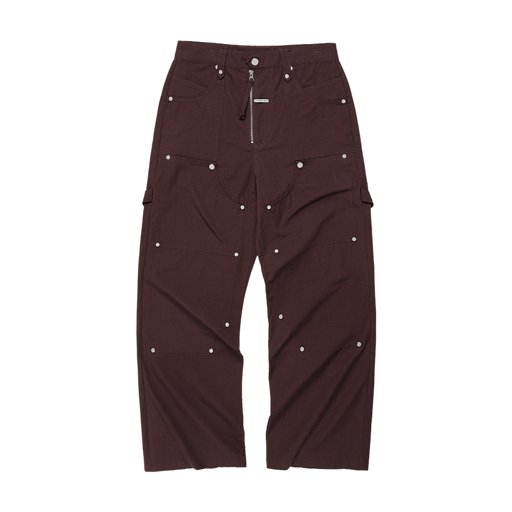 OPEN DOUBLE KNEE PANTS BURGUNDY | ファッション通販サイト NUGU
