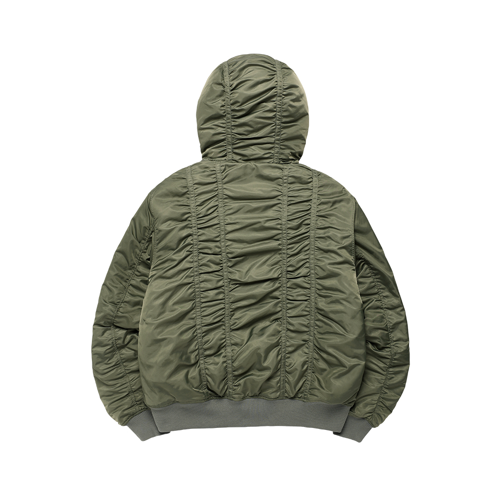 FUR HOODED MA-1 JACKET KHAKI | ファッション通販サイト NUGU