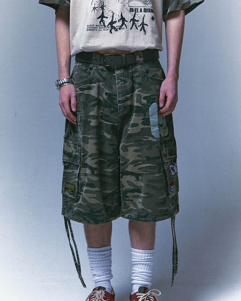 ★MAINBOOTH★Color Washing Damage Pants(BLUE)★正規品/送料込 ☆MAINBOOTH☆Color Washing Damage Pants(BLUE)☆正規品/送料込