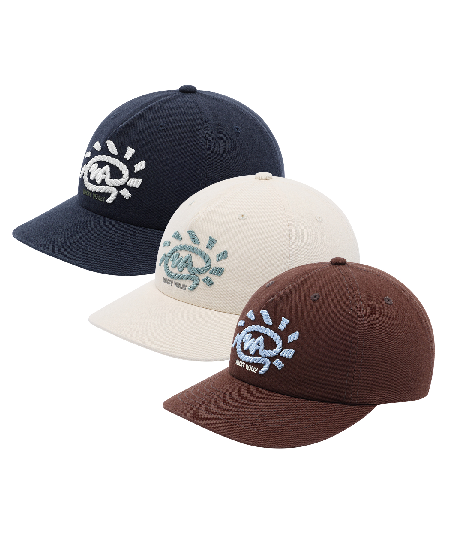 Rope Embroidered Trucker Cap (3 colors)