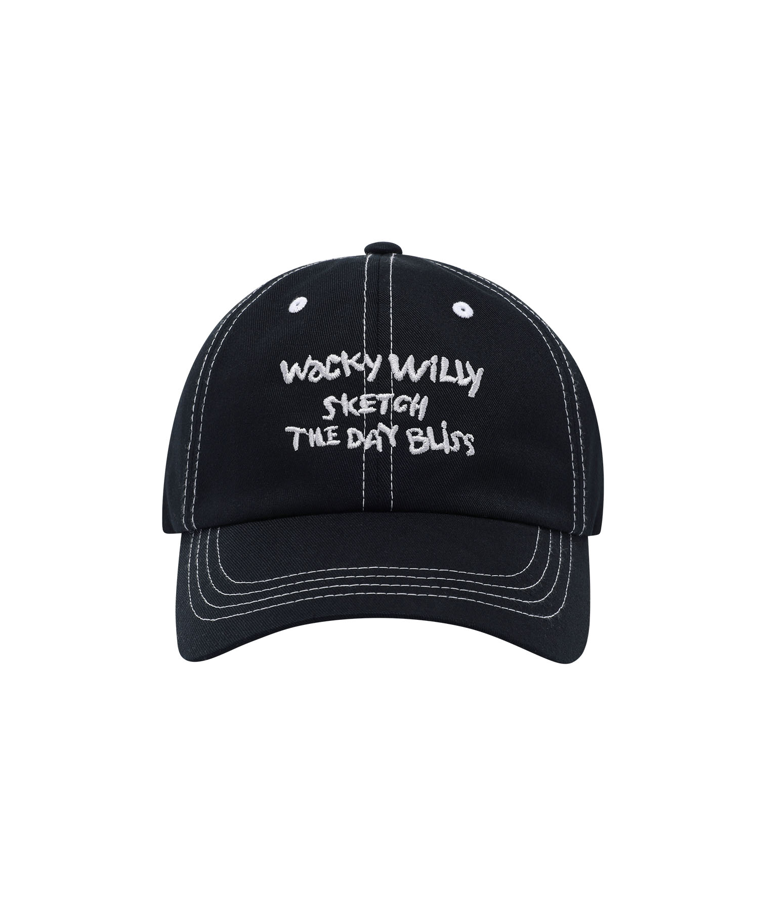 VINTAGE EMBOSSED BALL CAP BLACK