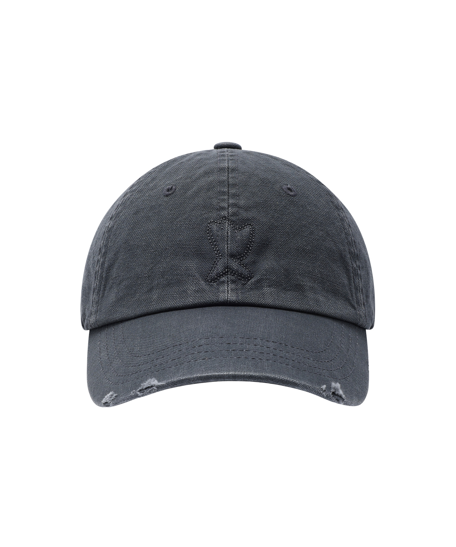 WASHED DAMAGE CAP CHARCOAL