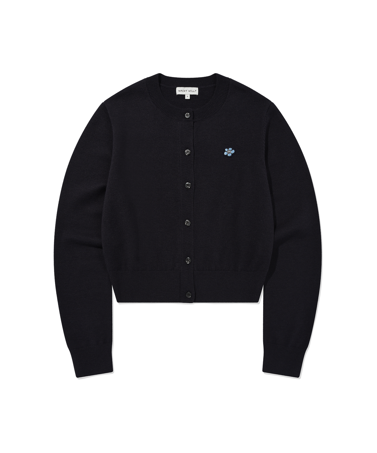 [26SS] Women's Lily Wappen Round Neck Cardigan Navy