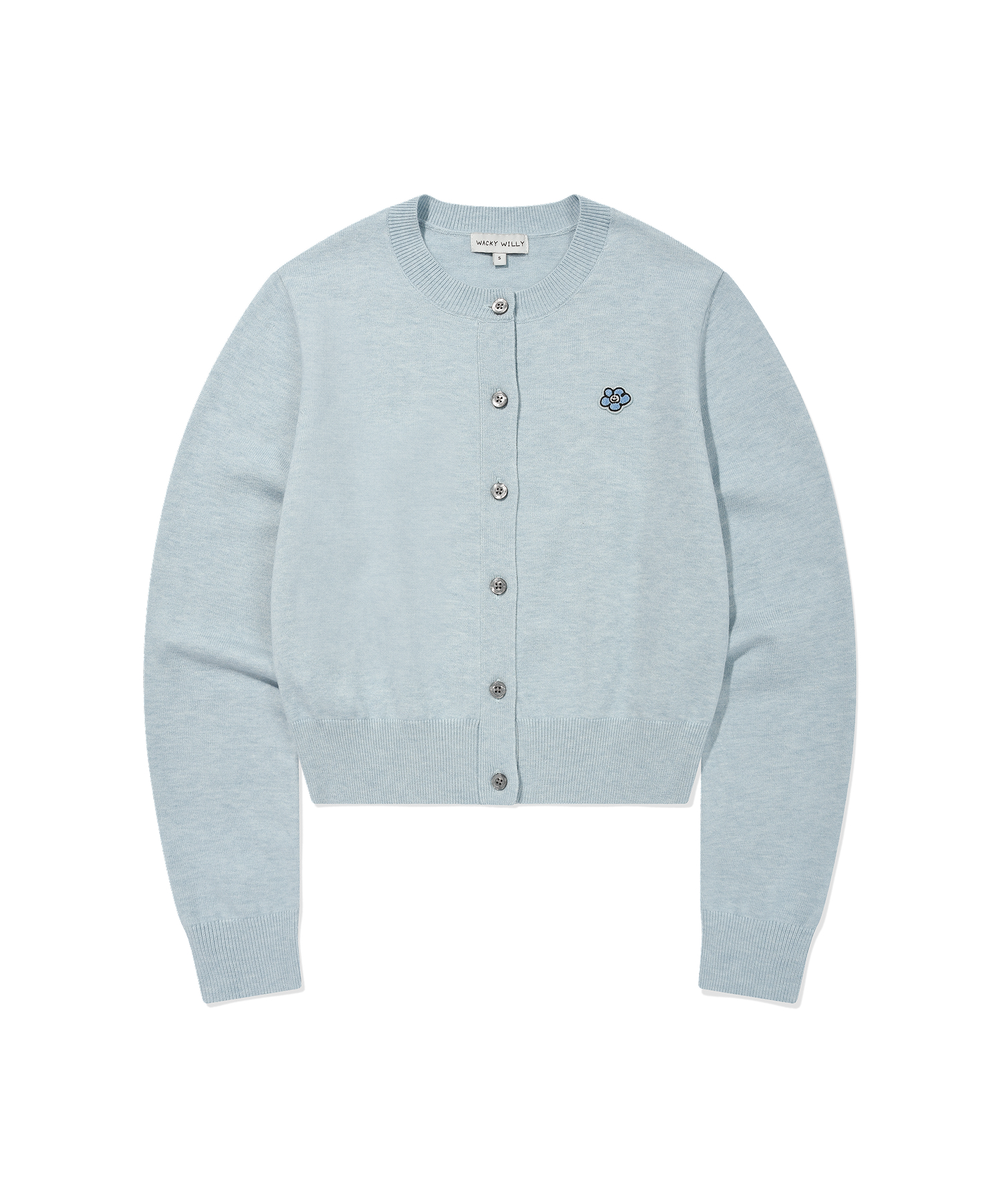 [26SS] Women's Lily Wappen Round Neck Cardigan Blue