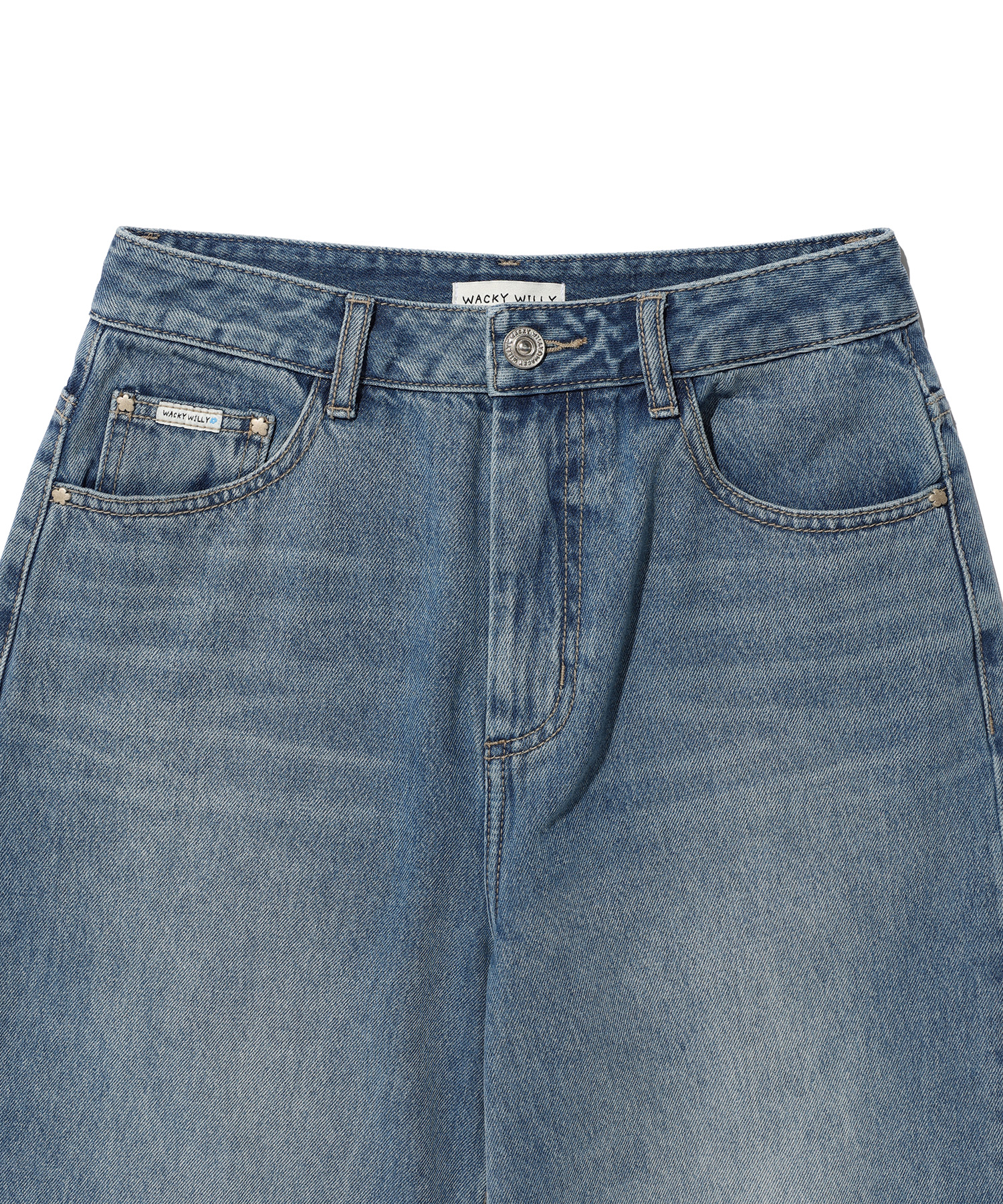 26SS] Women's Semi-Wide Denim Pants Blue | ファッション通販サイト NUGU