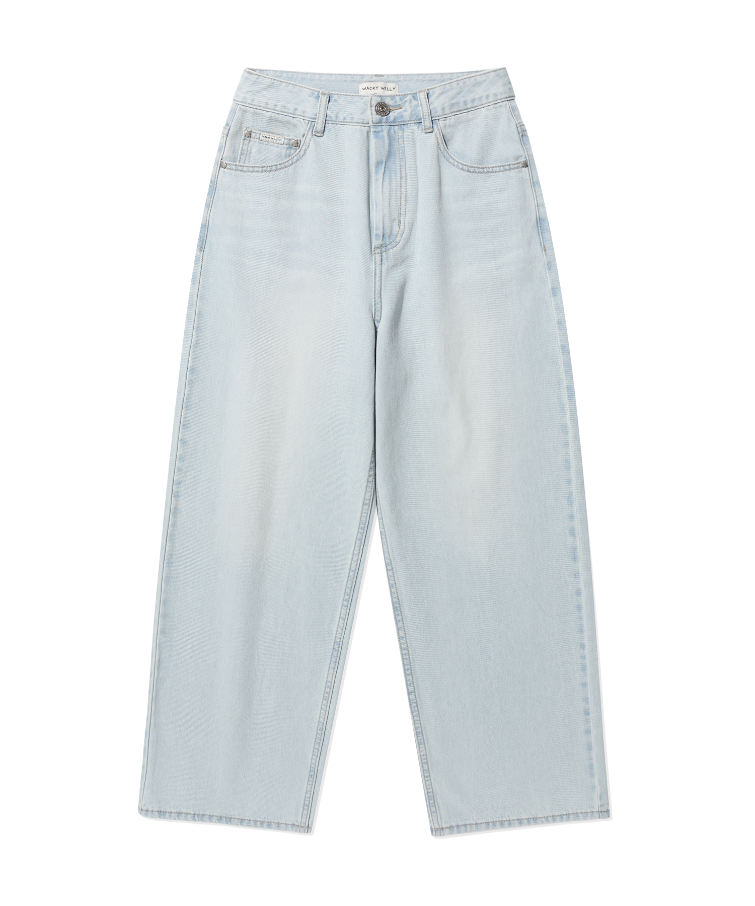 26SS] Women's Semi-Wide Denim Pants Light Blue | ファッション通販