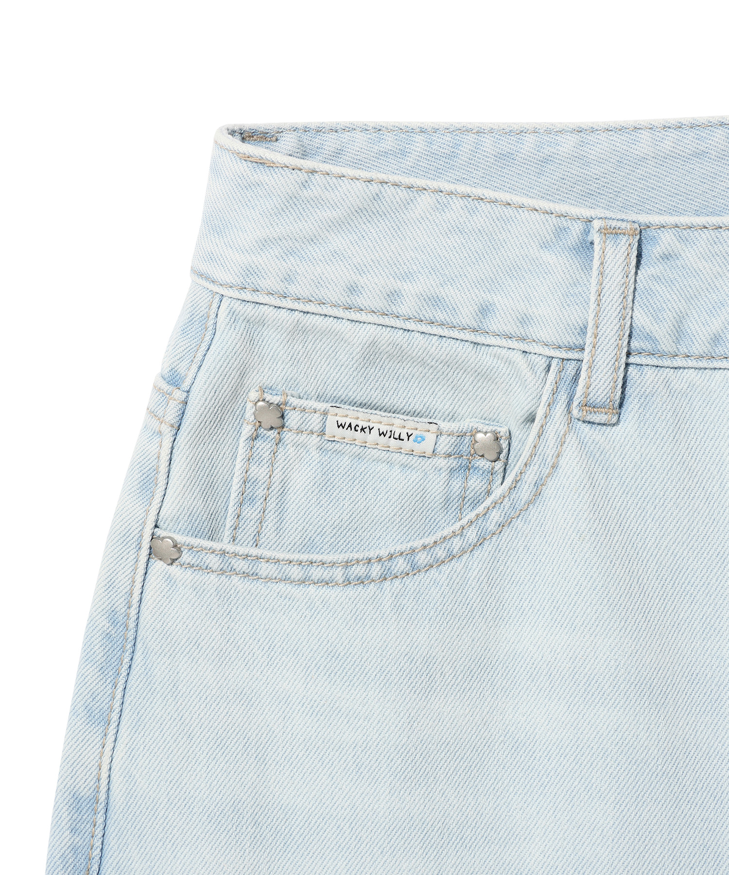 グリさま専用出品 26SS] Women's Semi-Wide Denim Pants Light Blue | ファッション通販