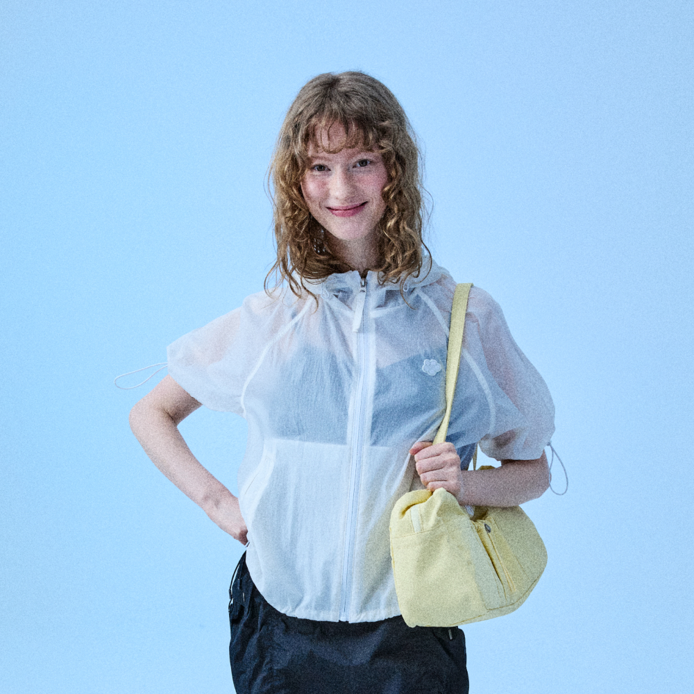 WOMEN'S NYLON SHORT SLEEVE WINDBREAKER WHITE