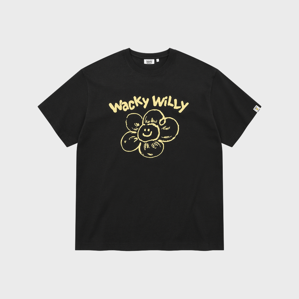 BIG LILY SHORT-SLEEVED T-SHIRT BLACK