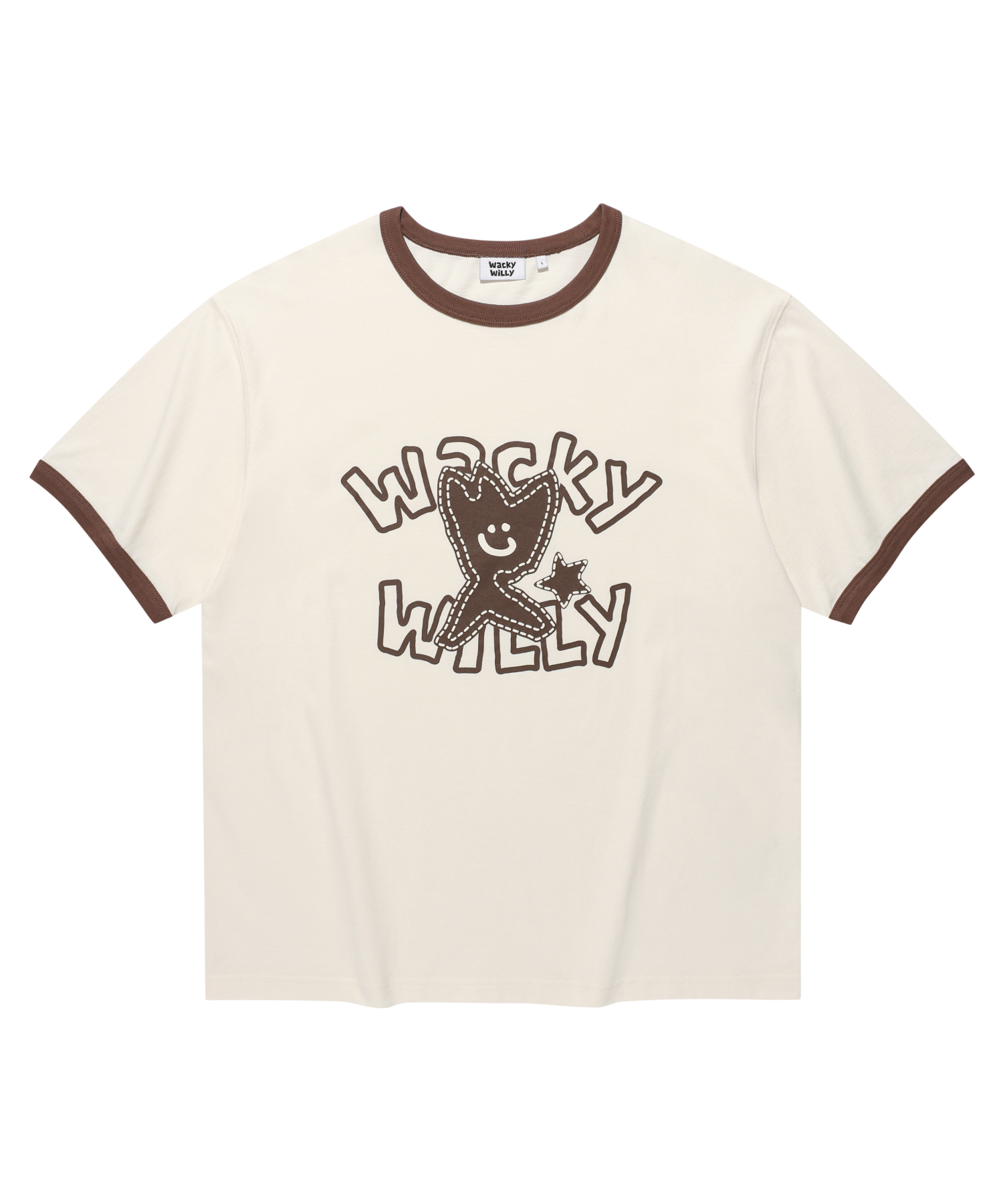 KIKY RINGER SHORT SLEEVE T-SHIRT BROWN