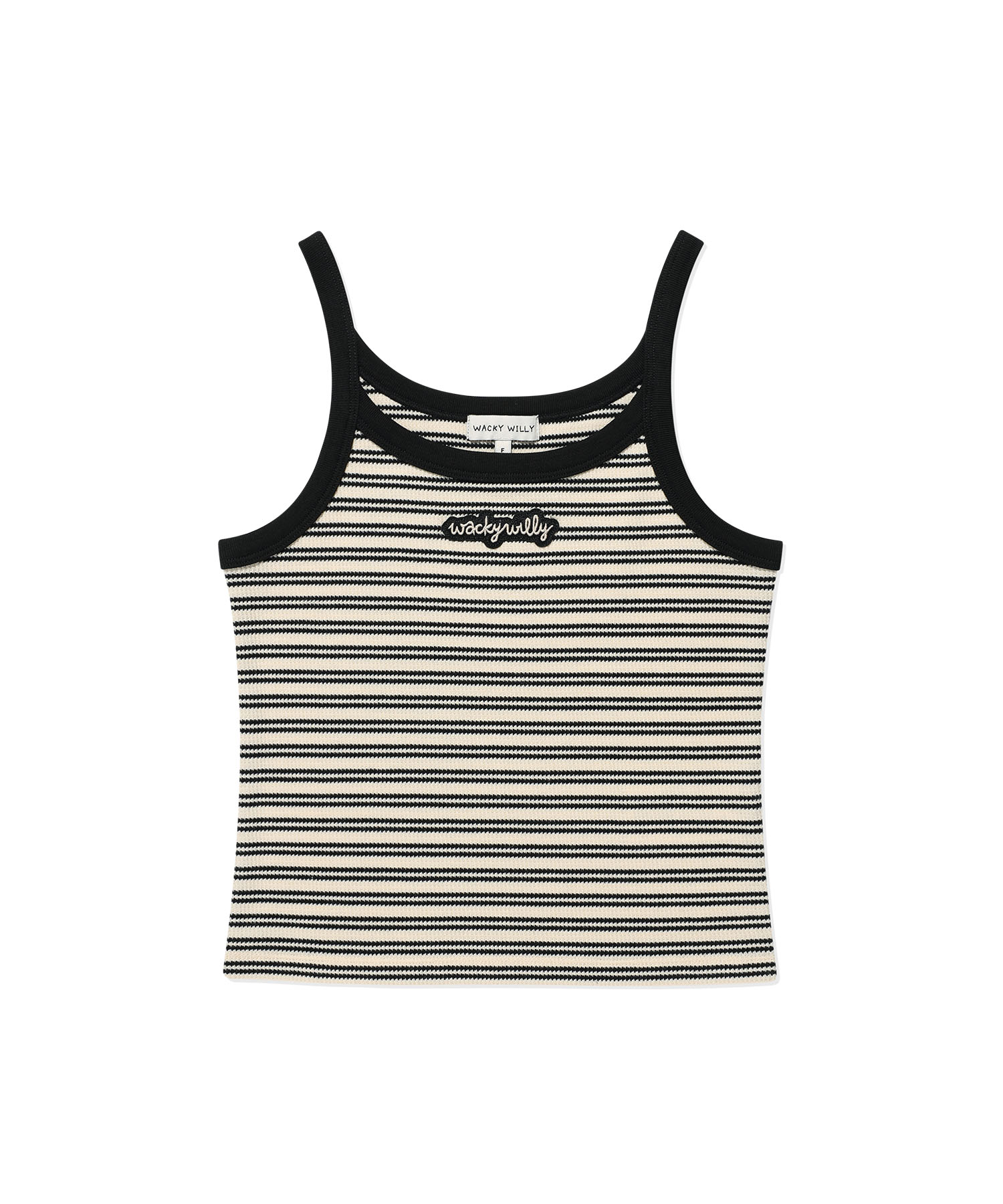 WOMEN'S STRIPED SLEEVELESS BLACK