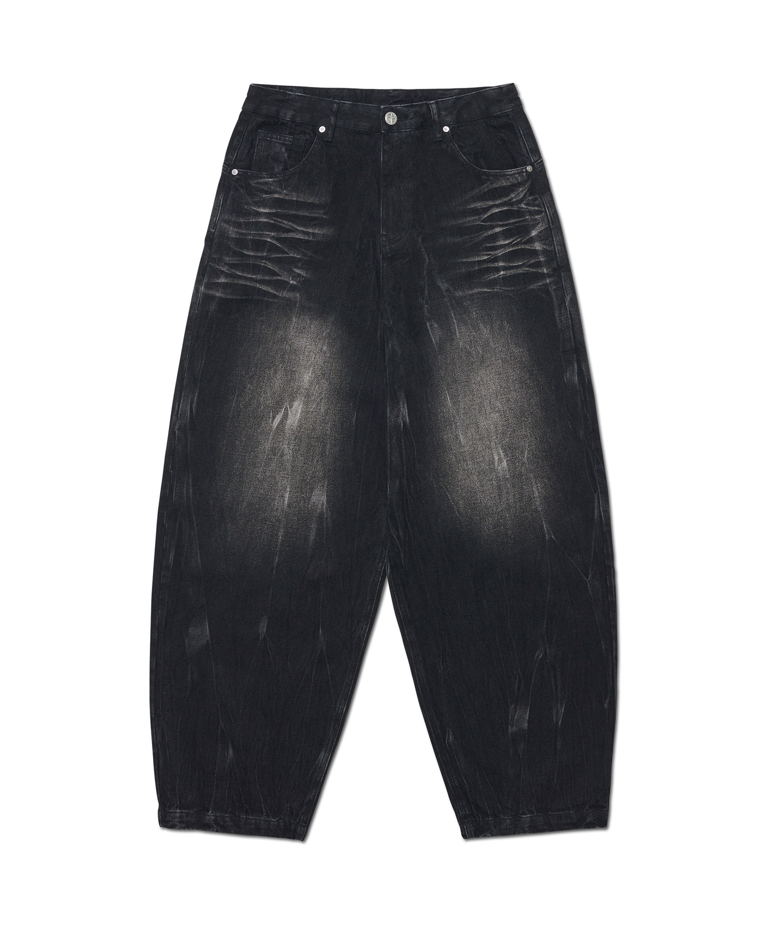 WASHED JUMBO DENIM PANTS - WASHED BLACK | ファッション通販サイト NUGU