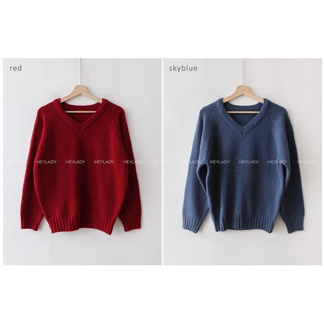 カラーVネックニット | ファッション通販サイト NUGU