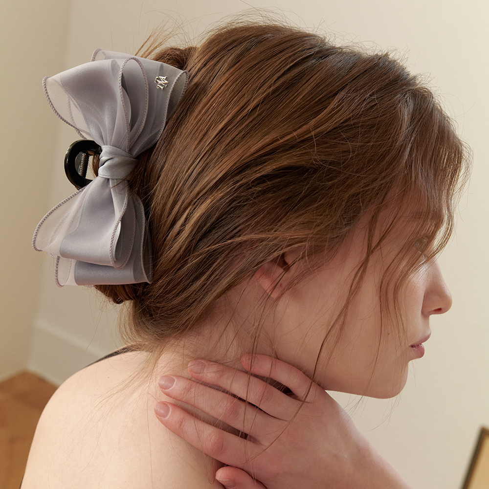 シフォン ダブルリボン バンスクリップ HB2251