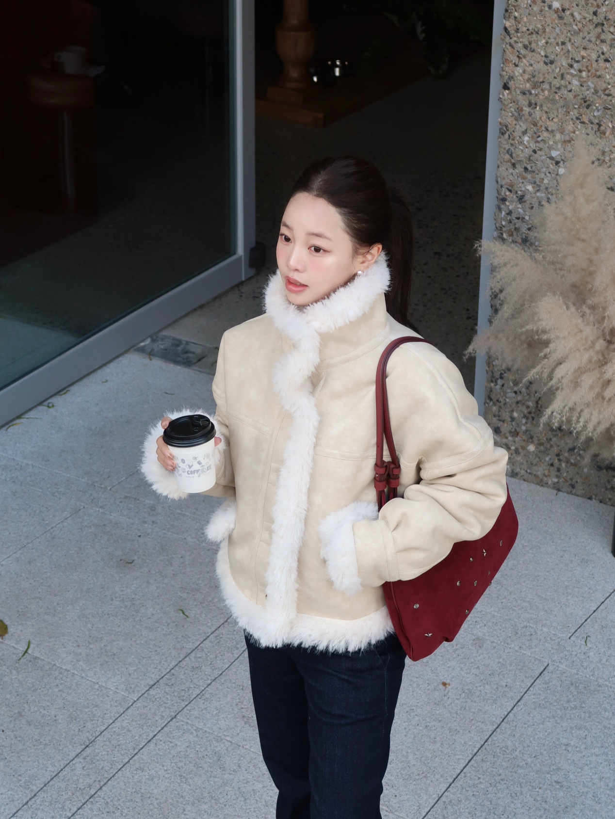 ファー/ムートンコート アウター レディース - ライフ | ファッション