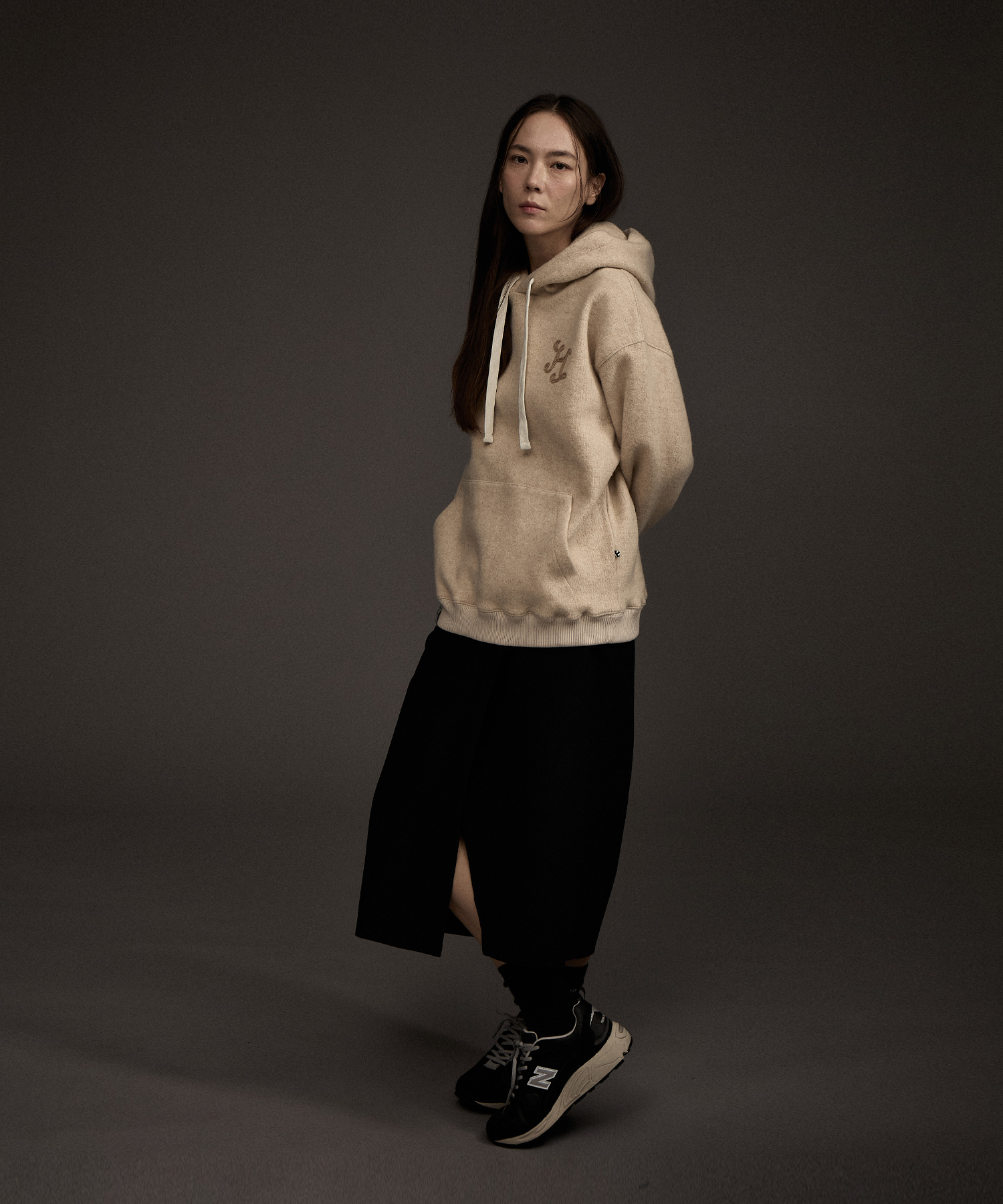FY STANDARD HOOD ZIP-UP (MELANGE GRAY)_F24ZA963