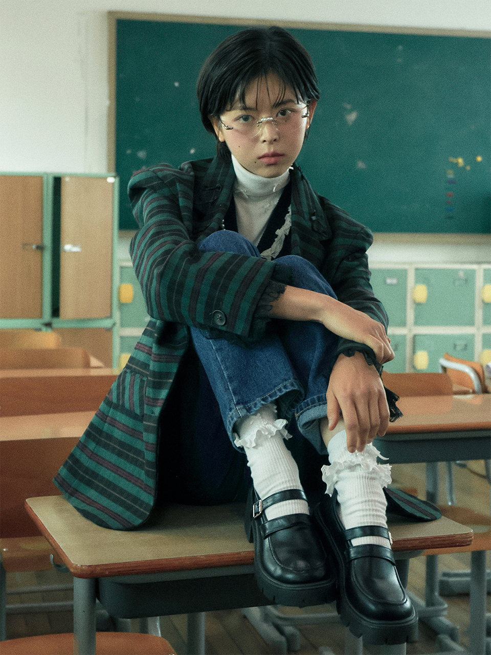 Check house Jacket - Green