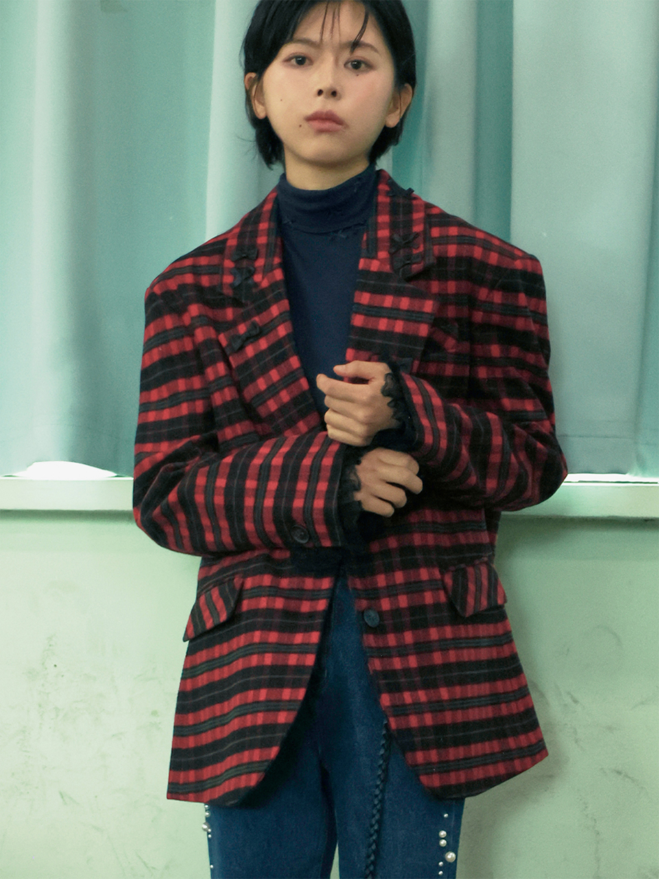 Check house Jacket - Red