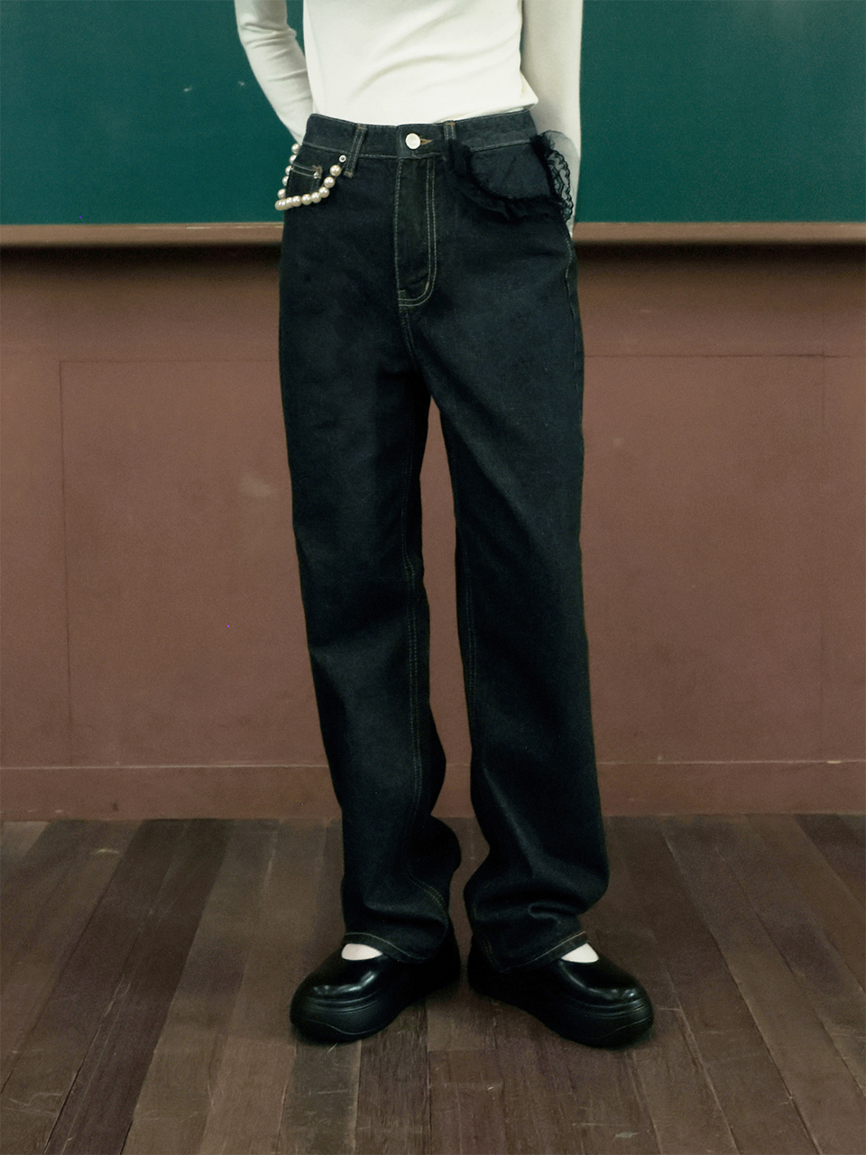 Moonlight lace Black Jeans