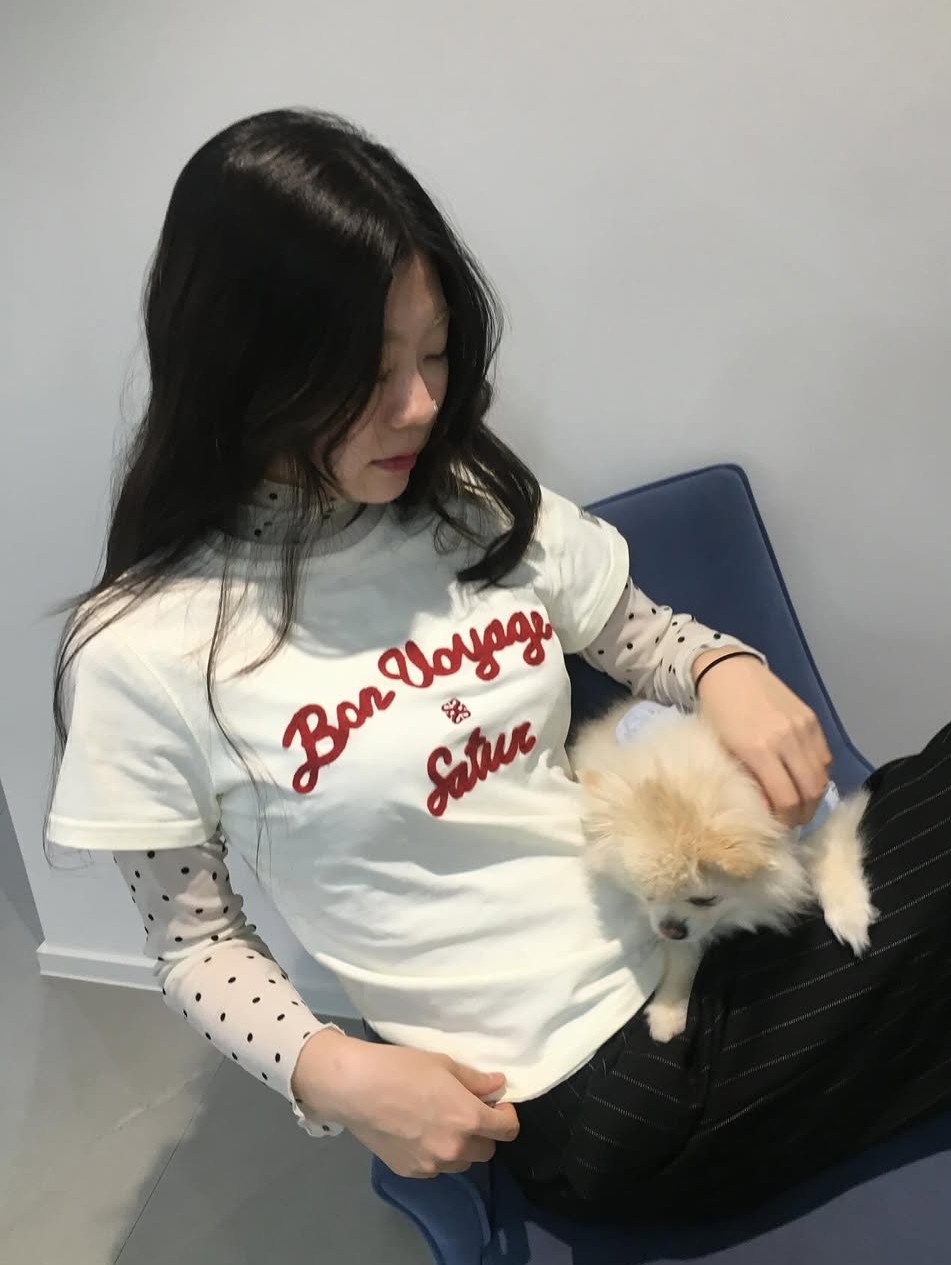 Tシャツ・カットソー SATUR [Park Gyu-young PICK] Setter Logo Embroidered Voyage S PARK GYU-YOUNG Shirt - Park Gyu-young Vintage Shirt, Park