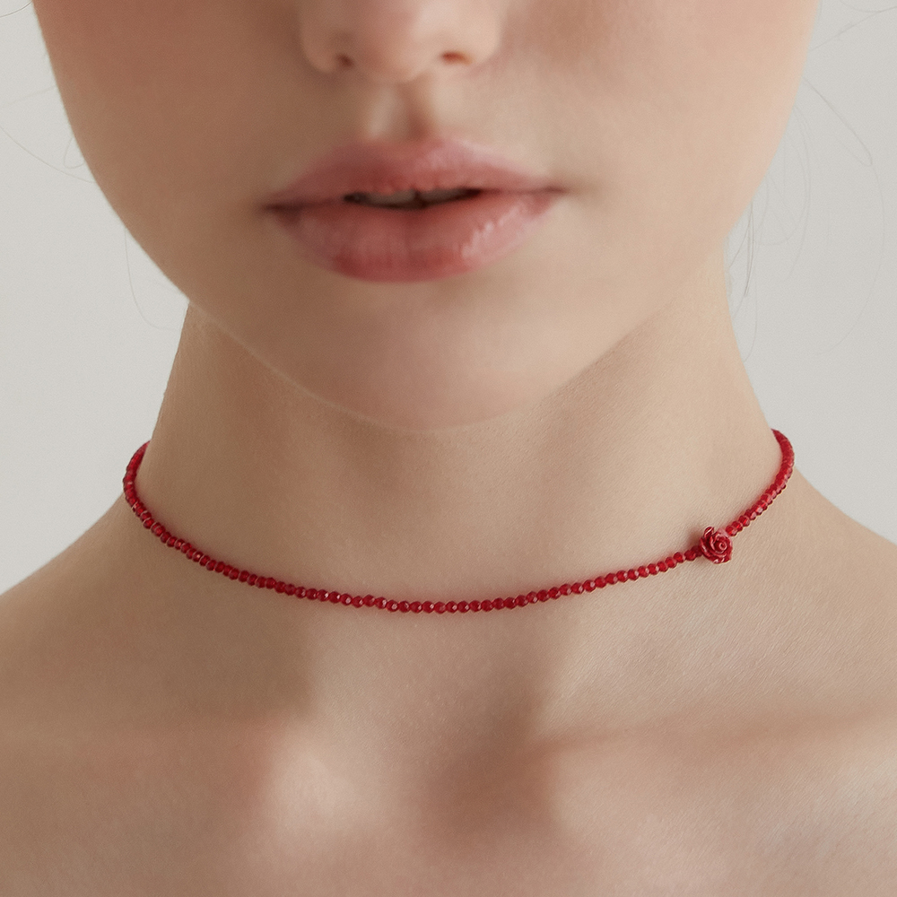 (シルバー925) ドロシー ローズビーズ ネックレス NZ2126