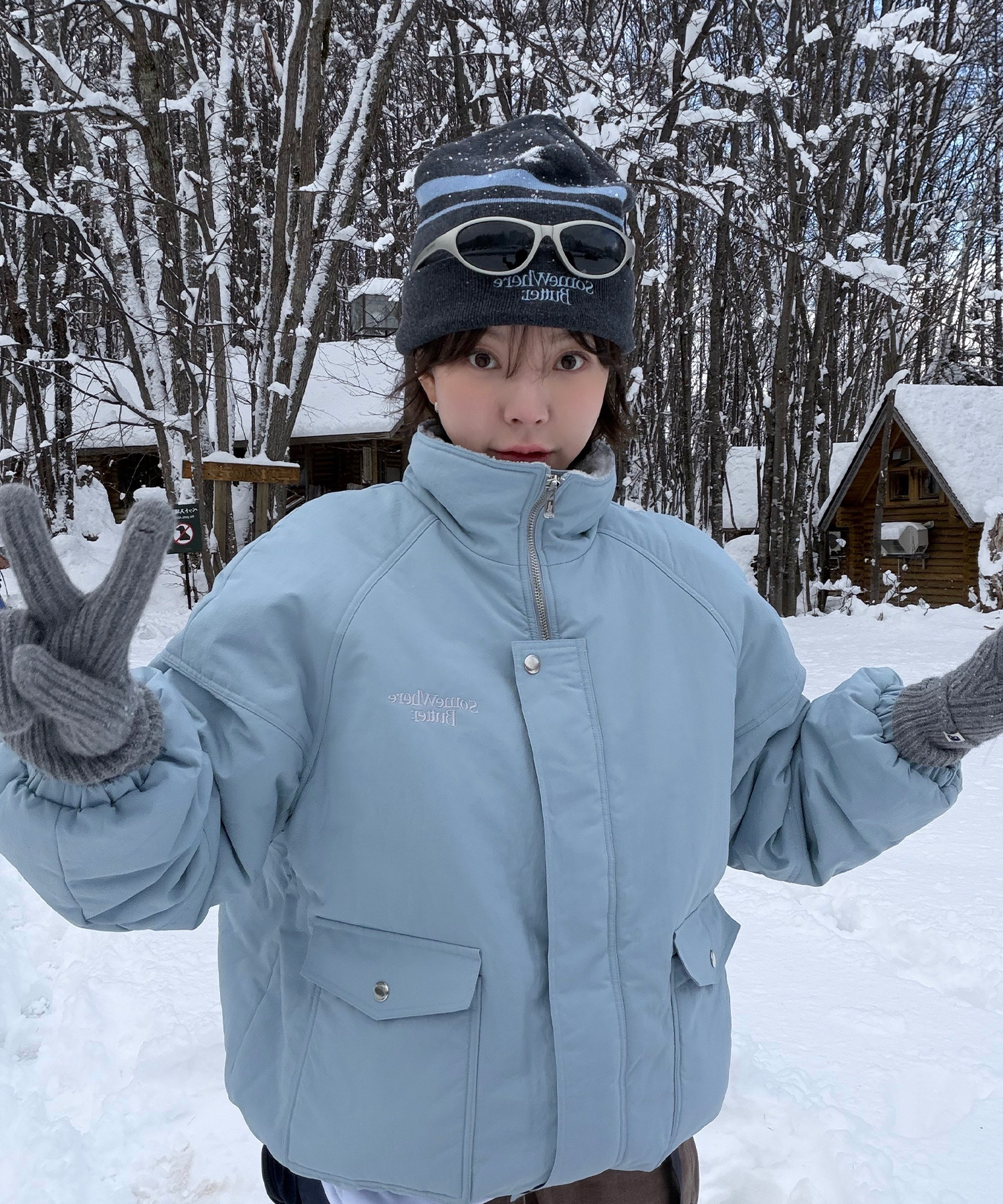 Cashmere Wave Logo Stripe Beanie - 2Color